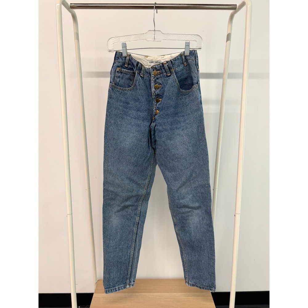 Georges Marciano for Guess Vintage High Waisted Tapered Button Fly Jeans Blue 29